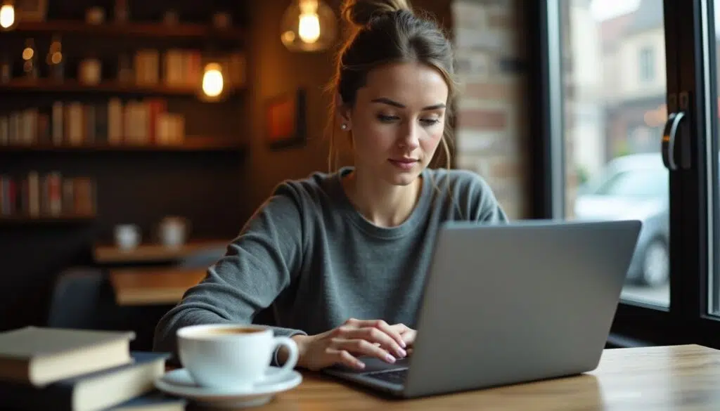 rédactrice web en train de rédier un article de blog efficaces en 5 étapes simples.